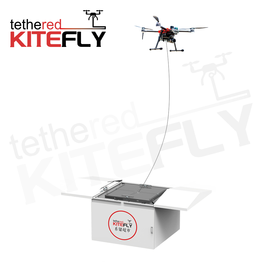Tethered Flying Machine Emergency Tethered UAV Systems Tethered Hangar System For Monitoring ...